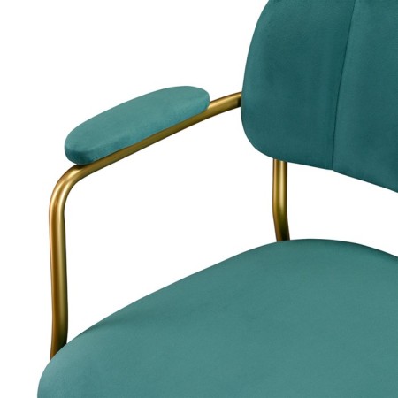 Eirill chair, 530 × 590 × 770 mm, velor, dark green color-15