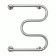Terminus water heated towel rail M-shaped, 500x400 mm, side connection, chromium