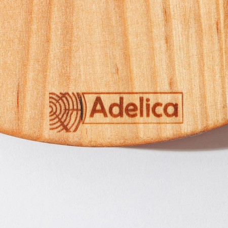 Groot board with a metal handle ADELICA, D = 20 × 1.8 cm, saturated with mineral oil, birch-3