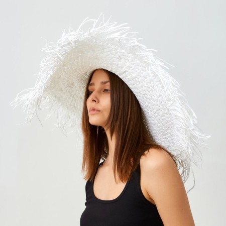 Women's hat Minaku "Summer Mood", size 56-58, white color-5