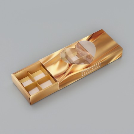 Folding box for 10 sweets "with love", 9.8 x 22 x 3.5 cm. Confectionery packaging-4
