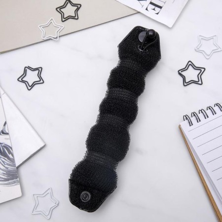 A roller with a mount and an elastic band for creating a bundle, 5x22.5 cm, black-1