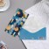 Money envelope "Congratulations!" Blue tone, 17x8 cm