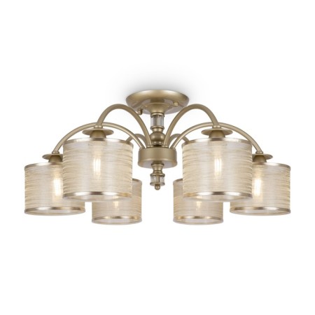 Freya FR2539CL-06G Ksenia ceiling lamp, 730x730x309 mm, E14, 6x40W, color matte gold-6