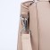 Bag Tout with zipper, external pocket, long belt, beige color