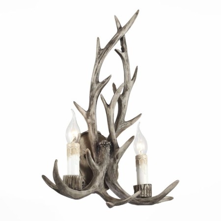 Sconces st. SL154.701.02. Corna. 2x40 watts, E14, 38x50 cm, gray color-1