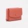 Women's wallet on the button, orange color