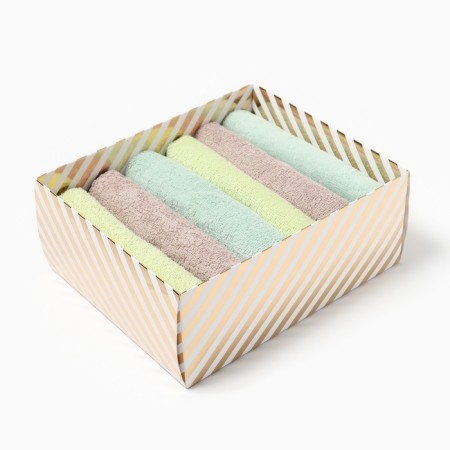 Set of terry towels Ethel Green 30x30 cm - 6 pcs, 100% cotton-6