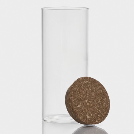 Glass Bank for bulk products with a Bellatenero cork cover "Classic", 1 l, 8.5 × 21 cm-2