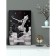 Carty clock is wall-mounted, interior "chess", smooth move, 57 x 35 x 4 cm
