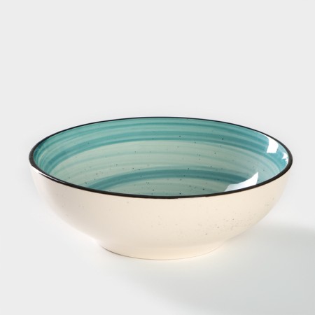 The plate is deep ceramic Elrington “Airgraph. Mint breeze ", d = 18 cm