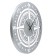 Watch wall interior "compass", smooth move, D-40 cm, silver