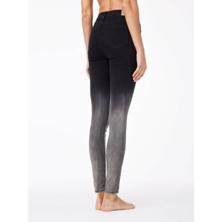 Women's jeans modeling with the effect of the gradient CONTE ELEGANT, size M, Black color-1