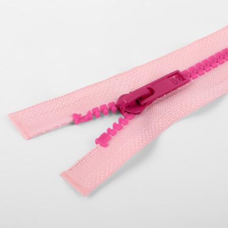 Lightning "Tractor", No. 5, connective, locking machine, 50 cm, pink/raspberry color-1