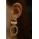 Earrings Metal "Eureka" oval, color gold
