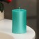 Candle-cylinder smooth, 5x7.5 cm, tiffany, metallic, 6 hours