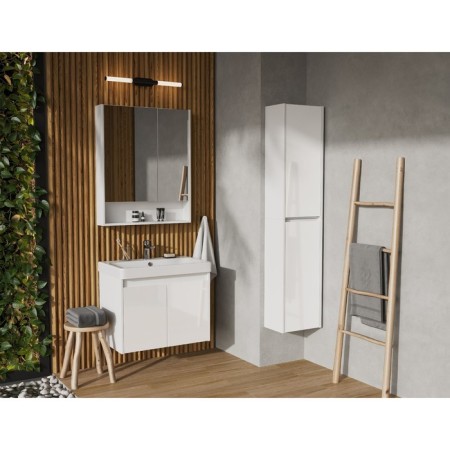 Tumbling under the Aquaton Skandon Doors, 70 cm, white gloss color, white matte-6