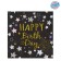 Paper napkins “Happy birthday”, 33x33 cm, set 20 pcs., Black color