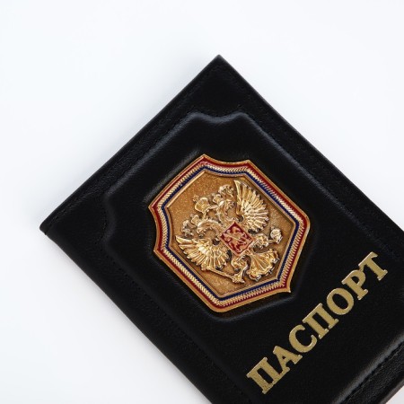 Cover for passport, black color-4