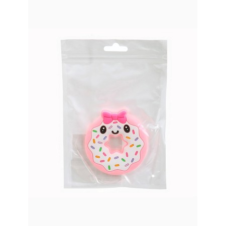 Silicone teething for teeth "Donut", pink/yellow color, crumb me-7