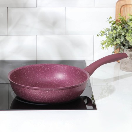 Trendy Style pan, d = 24 cm, plastic handle, anti -stick coating, purple color-5