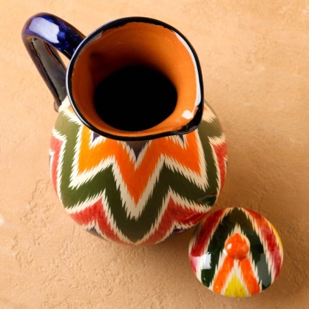 A jug for water and cold drinks Rishtan ceramics "Atlas", 1.7 l, with a lid-3