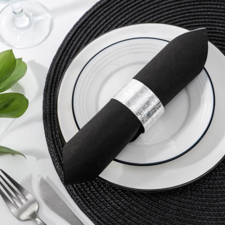 Morocco napkin ring, 4.8 × 3 cm, silver color-1