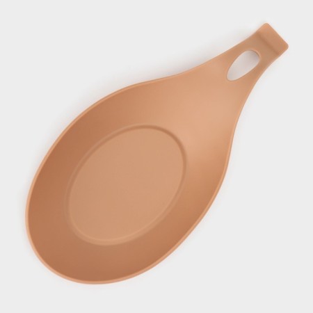 Silicone stand under the spoon of the share "Simple" 19.5 × 9.5 cm, beige color-2