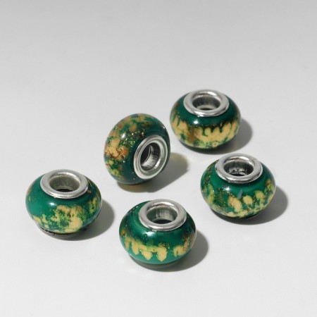 Bead "sparkle", the color is yellow-green in silver-1