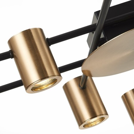 Ceiling lamp ST LUCE. SL1207.402.08. Veroli. 8x7 W, GU10, 85x85x11 cm, black color-8