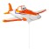 Foil ball 16 "Airplane" for a stick, color orange color