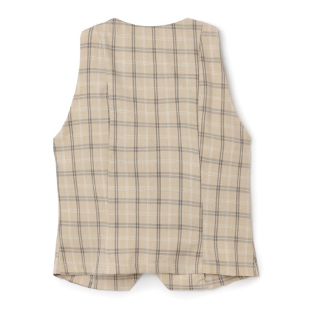 Women's WITH WITH MINAKU: Casual Collection color Beige cage, river 46-3