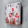 Wall clock: flowers, "love", silent, 25 x 35 cm