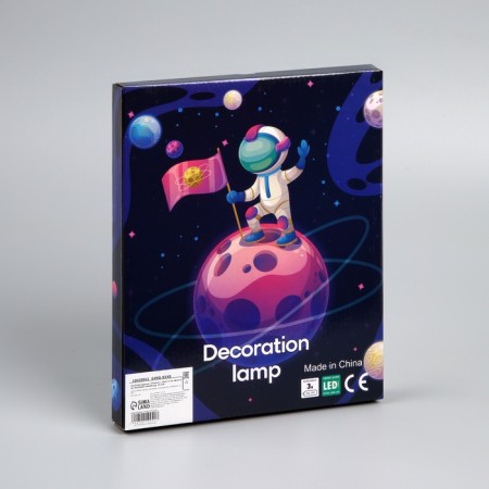Neon sign "Planet", 30x17.5 cm, aax3+usb, pink-blue-5