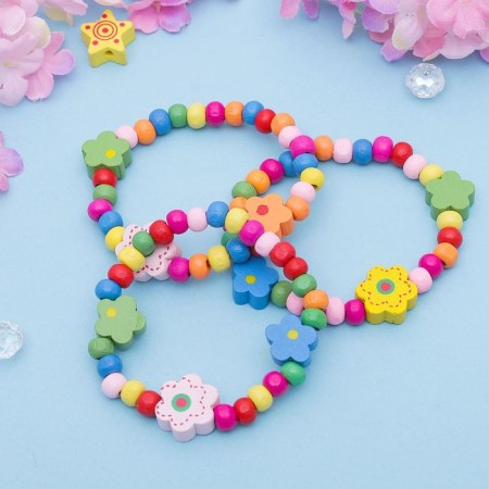Bracelet Children's "Choselka" flowers rainbow, color mix