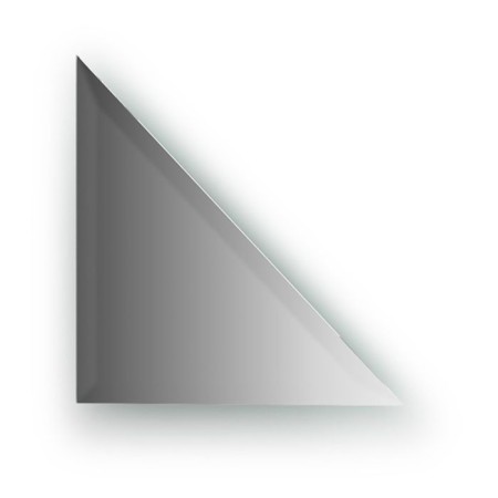 Mirror tiles with fedet 15 mm, triangle 25 x 25 cm, silver EvoFORM