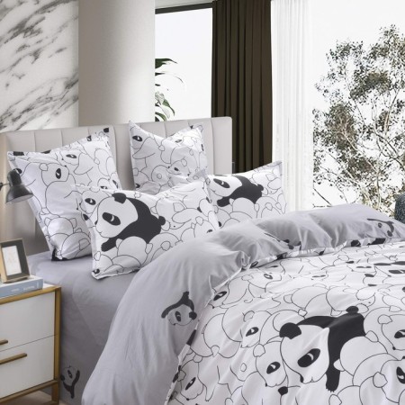 Bed linen euro "Panda", size 230x250 cm, 200x220 cm, 50x70 cm - 2 pcs, 70x70 cm - 2 pcs-1
