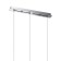 Universal base of molto in chromium color 600 mm long