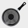 Bucket Consul d = 18 cm, 2 l, plastic handle, glass cover, anti -stick coating, black color