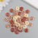 Buttons wood for creativity 2 punctures "patterns" Coffee set 40 pcs 1.5x1.5x0.4 cm