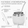 Kalabas for tea mate 250 ml and bombilli, kit for cooking, white