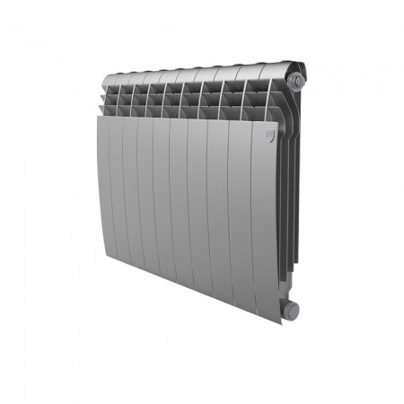 Bimetallic radiator Royal Thermo Biliner New/Silver Satin, 500 x 80 mm, 10 sections, chrome