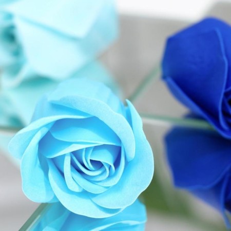 Soap roses, colored shades, set of 12 pcs.-2