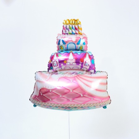 Foil ball 28 "Cake", pink color