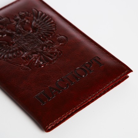 Passport cover, brown color-6