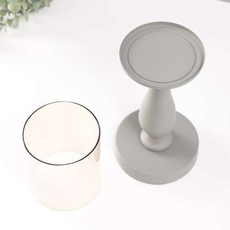 Summary metal per 1 candle d = 10 cm "Woland" gray 11x11x36 cm-3