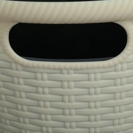 Kashpo for flowers with an insert "Rotang", 20 l (11 l), ivory color-2