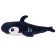 Soft toy "Shark", dark gray color, 120 cm