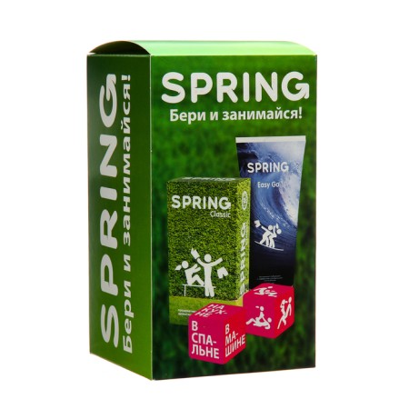 Spring set with playing cubes: lubricant Easy Go 100, ml. + Classic condoms-1