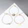 Set 3 bracelet "Style" star, earth, heart, white color in gold, 19 cm